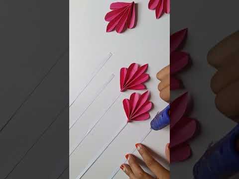 Beautiful and Unique wall hanging paper flower # quick and easy wall hanging paper flower