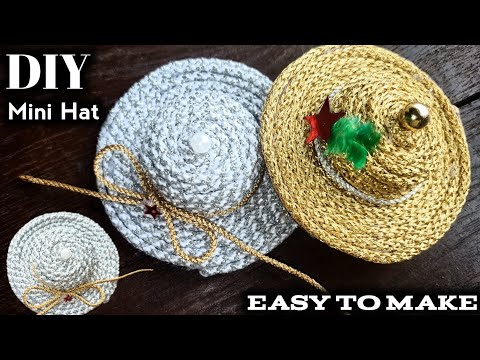 how to make a beautiful mini hat 🤠 from bottle cap#diy#christmasideas#viralvideo #minihat#craft#diy