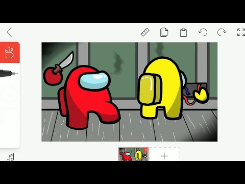 How to draw Among us on Flipaclip like a PRO (Finger Drawing Process)