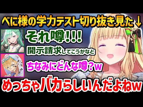 べに様の学力テスト切り抜きを見てしまったアキロゼ【ホロライブ / 切り抜き】