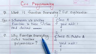 Function Overriding in C++ | Learn Coding