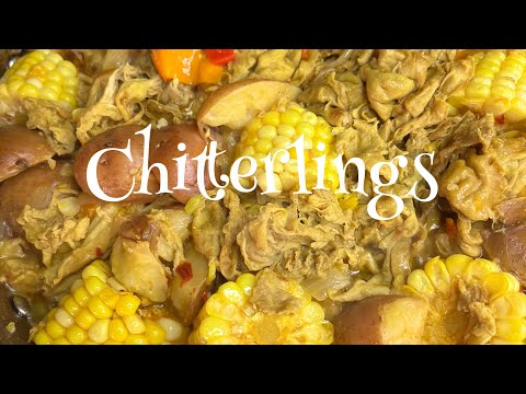 HOW TO COOK ALABAMA RED SAUCE CHITTERING B.K.A CHITLINS #cookingwithjudycaldwell