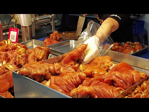 Braised Pork Trotter Making Skills   /傳承三十年古早味紅燒滷豬腳製作-Taiwan Street Food