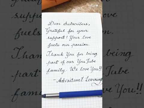 Thank you note in cursive writing #shorts #shortsfeed #shorts_trending_song whatsapp status video