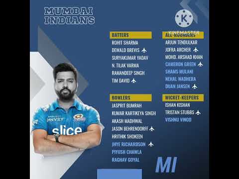 Mumbai Indians squad for ipl 2023 #ipl #ipl 2023 ishan kishan batting/surya kumar yadav batting 2022