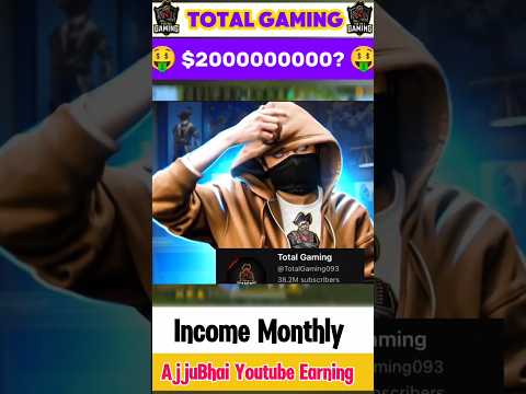 ₹160000......? Total Gaming (Ajju Bhai) Monthly Income On Youtube 🤑 @TotalGaming093 #totalgaming