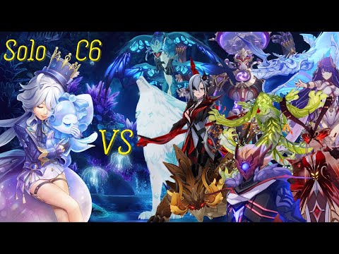 Solo C6 Furina VS every Weekly Boss (no food/healing) + a few pulls