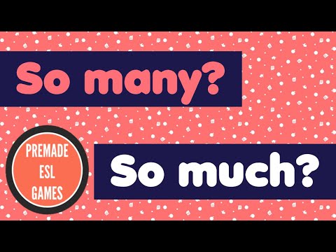 So Much vs. So Many | English Grammar | Complete The Sentence | ESL Classroom Game