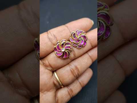 Diy kundan stone earrings 🌸🌸 #earrings #diyearrings #kundanjewellery #earringmaking #shorts #diy #yt