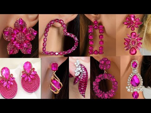 Hot Pink Earrings Designs | Latest Earring For Girls | GR Fashion