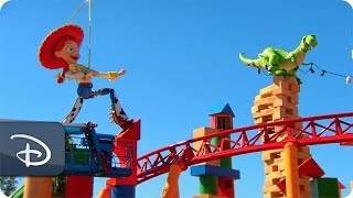 Jessie & Rex Arrive in Toy Story Land at Disney’s Hollywood Studios