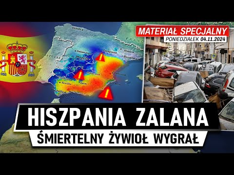 Hiszpania POD WODĄ - Wielka POWÓDŹ NISZCZY kraj