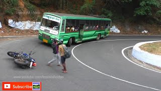 Travel: The bike overturned on the Ooty Bend Road, Bus Driver acted intelligently.