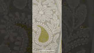 Ada Intricately embroidered Pure Georgette Lucknow Chikankari Anarkali | Shaan-e-Awadh