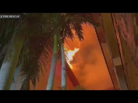 Fire burns through roof of Fort Lauderdale apartment building, residents evacuate safely