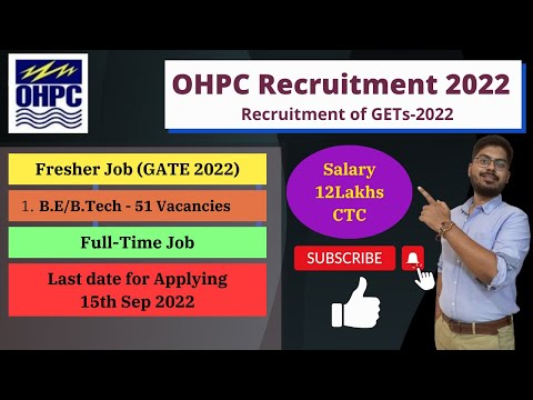 OHPC Recruitment 2022| GETs 2022 | NO INTERVIEW | Direct Selection | Latest Job | PSU jobs | #jobs