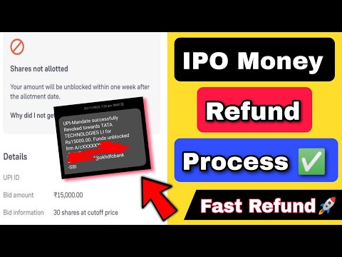 IPO money Unblock kaise kare | IPO Not Alloted Refund not received | IPO refund Process