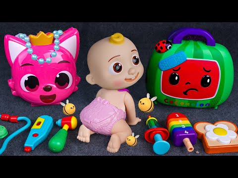 95 Minutes Pinkfong Ambulance ASMR, Satisfying Unboxing Doctor Set Collection | Tina Unboxing Toys