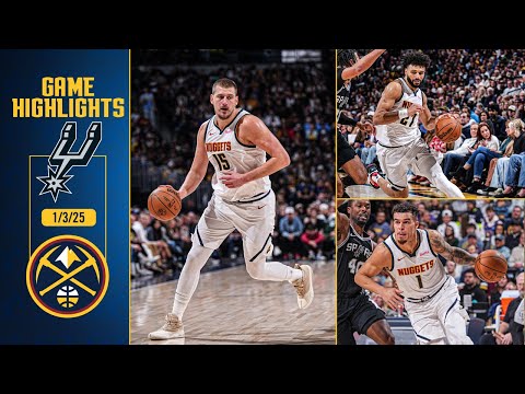 Denver Nuggets vs. San Antonio Spurs Full Game Highlights 📺 | 1/3/25