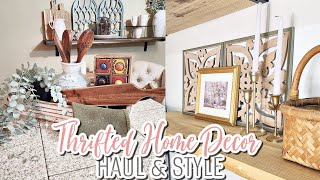 Thrift Store Haul and Decorate with Me. Early Spring Decor Ideas. Thrifted vs Style.