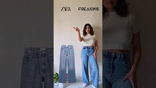 Zara Vs Freakins// @nidhii.er |Freakins Jeans Haul #haulvideo #freakins #jeans #haul #trendingshorts