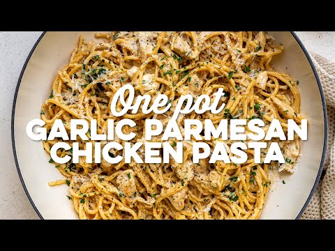 One Pot Garlic Parmesan Chicken Pasta | Supergolden Bakes