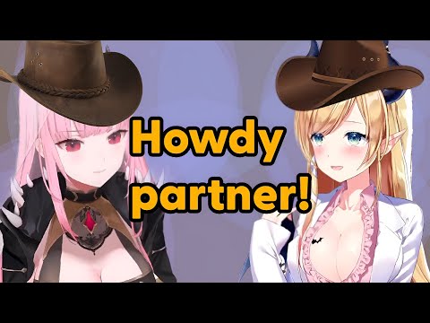 Calli and Choco-sensei do a Texan Japanese accent【Hololive】