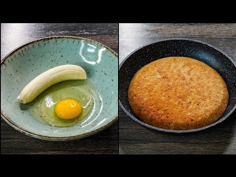 Banana cakein frying pan 😋 Snacks recipe