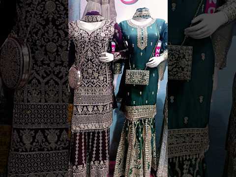 Pakistani dress material 👗 party wear dresses 👗 designer dress 👗 gharara dress 👗#dress #shorts 👗👗👗👗👗