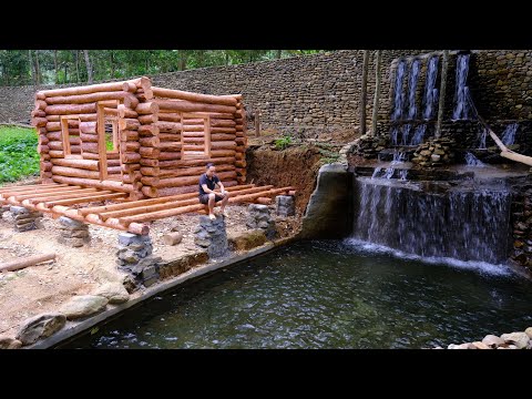 PRIMITIVE SKILLS; building a log Cabin (New house) Ep-7