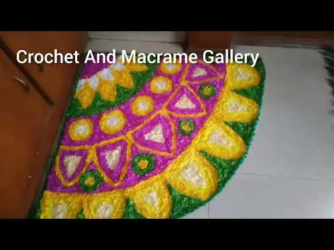 Fur wool Rangoli Design |Crochet And Macrame Gallery|#newrangolidesign #newfurwoolrangolidesign