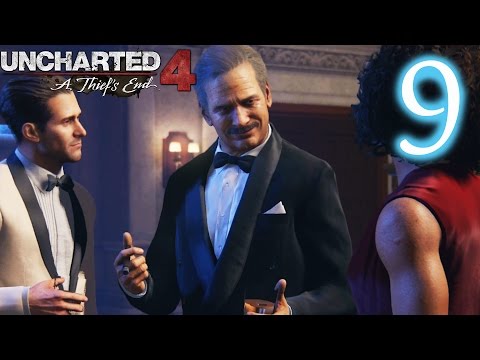 Uncharted 4 Walkthrough Gameplay (CRUSHING) | Part 9 - Party Crashers (Audio Commentary)