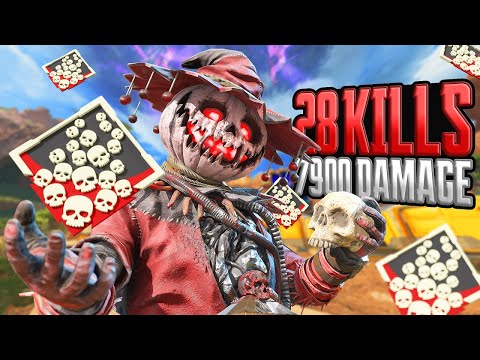 AMAZING Bloodhound 28 KILLS and 7,900 Damage Apex Legends Gameplay