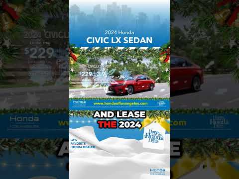 Unbeatable Leases: 2024 Honda Civic Just $229/Month in LA