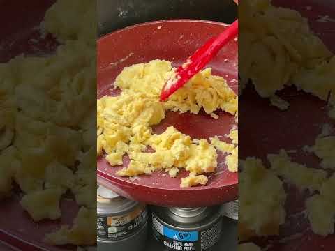 Scrambling Eggs Using My Sternos This Morning 🍳