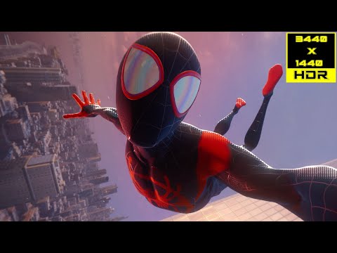 Spider-man Miles Morales Free Roam Gameplay Ultrawide HDR - Into the Spider-Verse Suit