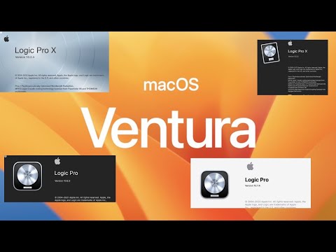 LOGIC PRO AND VENTURA - FROM VERSION 10.2.4 TILL 10.7.4 TESTED WITH VENTURA & INTEL i9