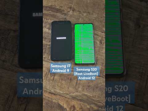 Samsung J7 vs Samsung S20 boot up ! Android 9 vs Android 12 #liveboot #rooted #samsungs20 #samsungj7