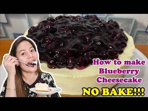 Homemade Blueberry Cheesecake - NO BAKE RECIPE ! ! !