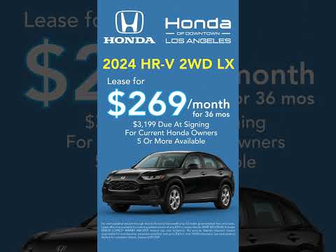 2024 Honda HR-V Lease |  Honda of Downtown LA #hondasuv #honda #hondahrv