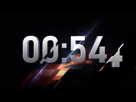 COUNTDOWN TIMER ( v 651 ) 1 min with music sound + 3 to 0 beep 4k