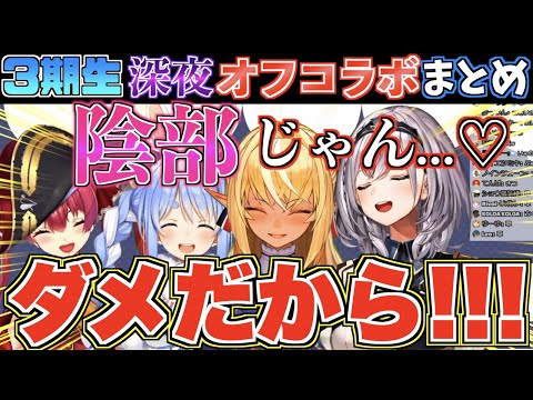 【神回】3期生が深夜にオフコラボしたら本当にアイドルなのか怪しくなったw【ホロライブ切り抜きまとめ】