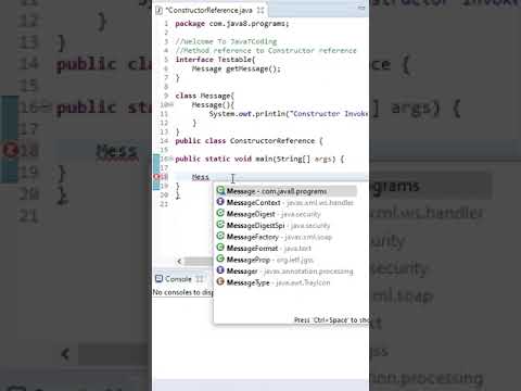 Constructor Reference in java 8 new features #shorts