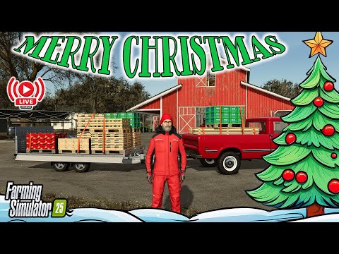 MERRY CHRISTMAS FROM THE MANCAVE (LIVE) ON Farming Simulator 25.