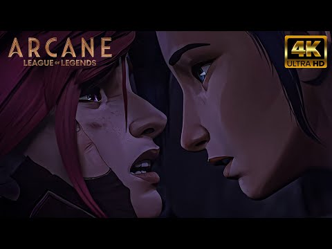 [4K AI] | Arcane | Caitlyn & Vi Meet Silco Scene | UPSCALED