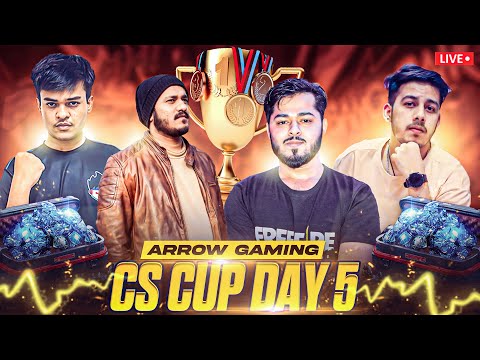 Free Fire Live | ARROW GAMING CS CUP Live 🔥 Youtubers vs Best Players 2nd Round DAY 5 #freefire