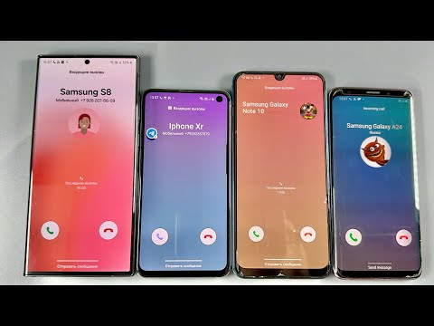 Incoming Call Samsung Galaxy S24 Ultra + Samsung Galaxy A50 + Samsung Galaxy S10e + Samsung S9 Purpl