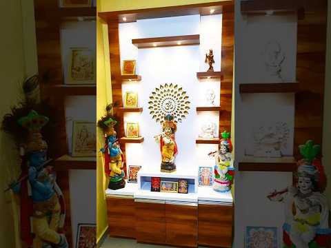 Wooden Pooja mandir design #hometemple #mandir #poojaroom #trending #interior #shorts #youtubeshorts