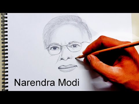 Timelapse Pencil Sketch of PM Narendra Modi | How to draw