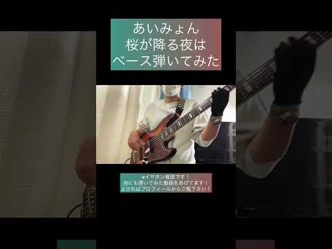 桜が降る夜は / あいみょん 【ベース弾いてみた】 #shorts #ベース #ベース弾いてみた #bass #basscover #あいみょん